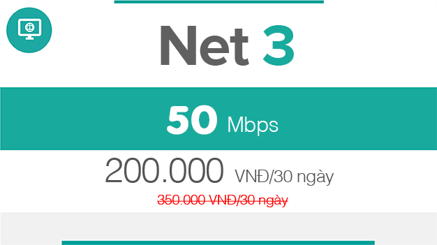 NET 3 - 25Mbps Viettel telecom